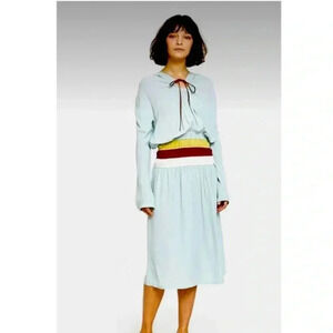 Marni Dress SZ 4 Blue long sleeve dress
